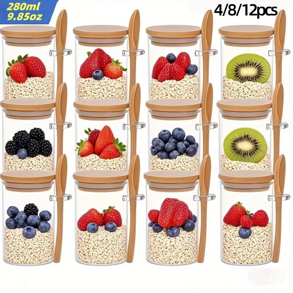 Meal Prep Ideas - 4/8/12 قطعة، أكواب إفطار الشوفان مع