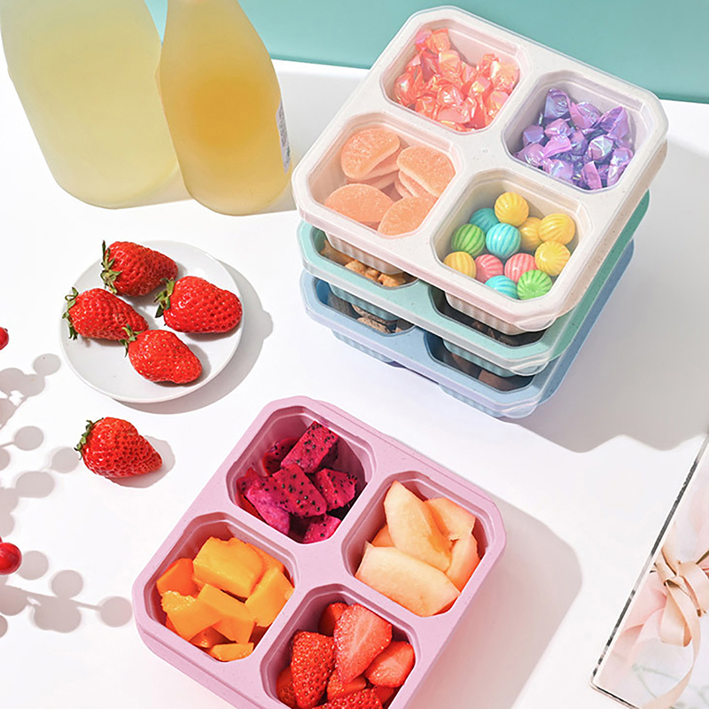 Meal Prep Kinder - حاويات وجبات خفيفة بأربعة أقسام، صناديق