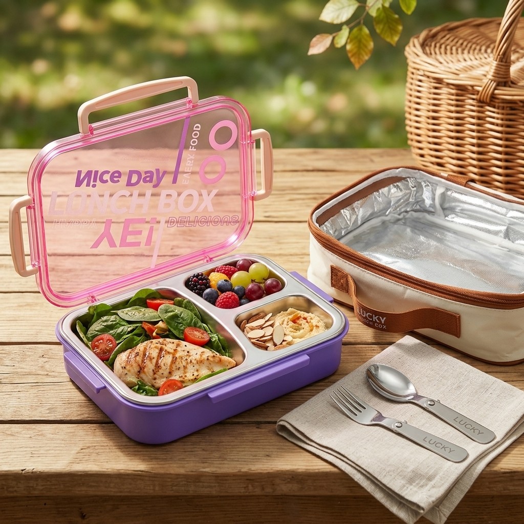 Meal Prep Kinder - صندوق غداء من الفولاذ المقاوم للصدأ