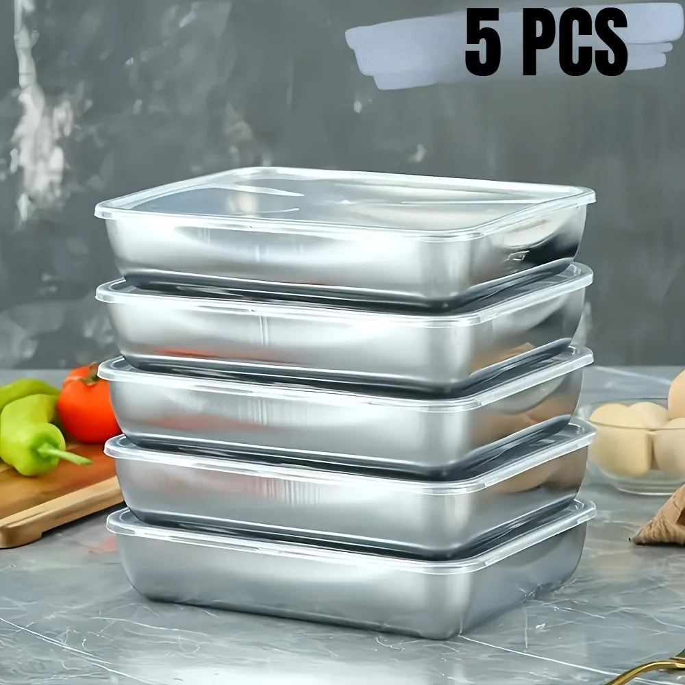 Meal Prep Organizer - مجموعة من 5 حاويات تخزين طعام