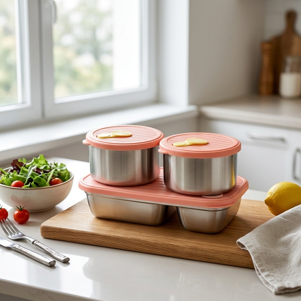 Meal Prep Kinder - طقم علب غداء بينتو من الفولاذ