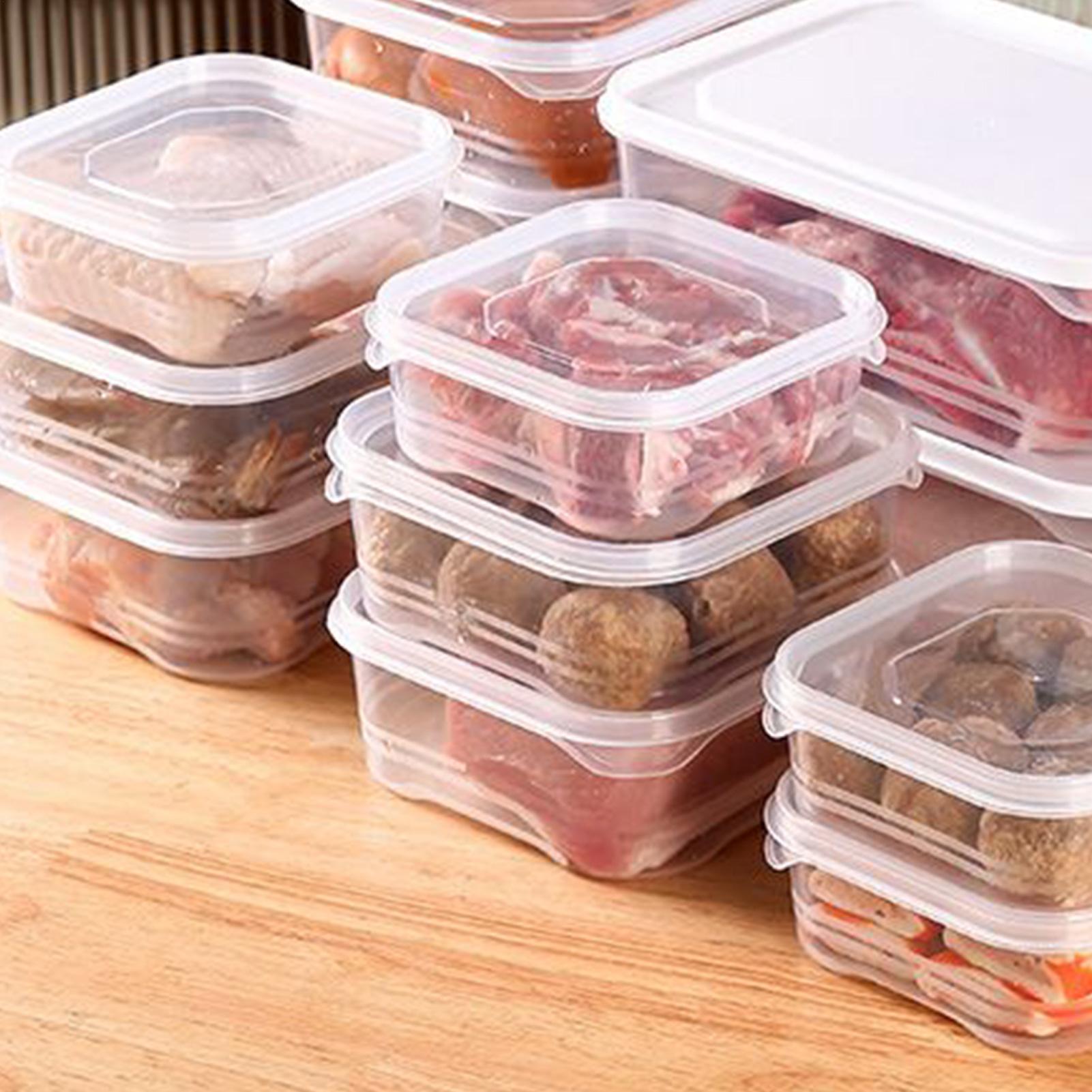 Meal Prep Organizer - صندوق تخزين الثلاجة الشفاف المقاوم للغلق