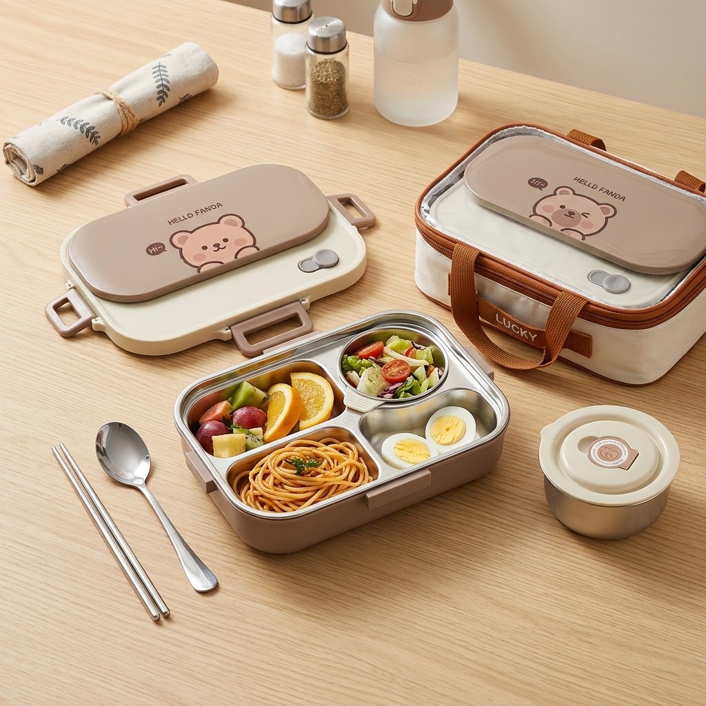 Meal Prep Kinder - صندوق غداء من الفولاذ المقاوم للصدأ