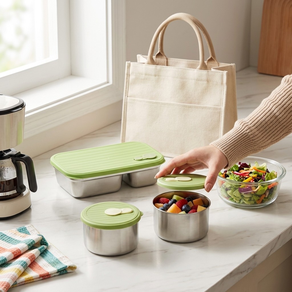 صندوق غداء آمن للميكروويف من ا - مراجعة Meal Prep Kinder وسعره