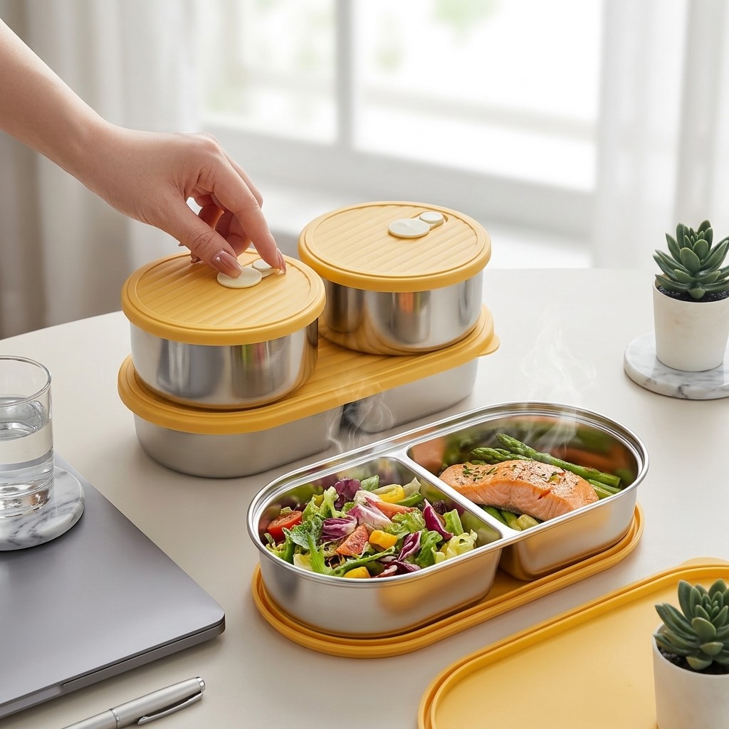صندوق غداء من الفولاذ المقاوم  - مراجعة Meal Prep Kinder وسعره