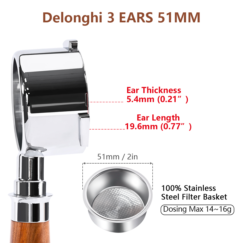 فلتر قهوة بدون قاع مقاس 51 ملم - مراجعة Delonghi Espresso Magnifica وسعره