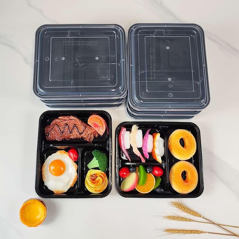 حاويات طعام بثلاثة أقسام، سعة  - مراجعة Meal Prep Ideas وسعره