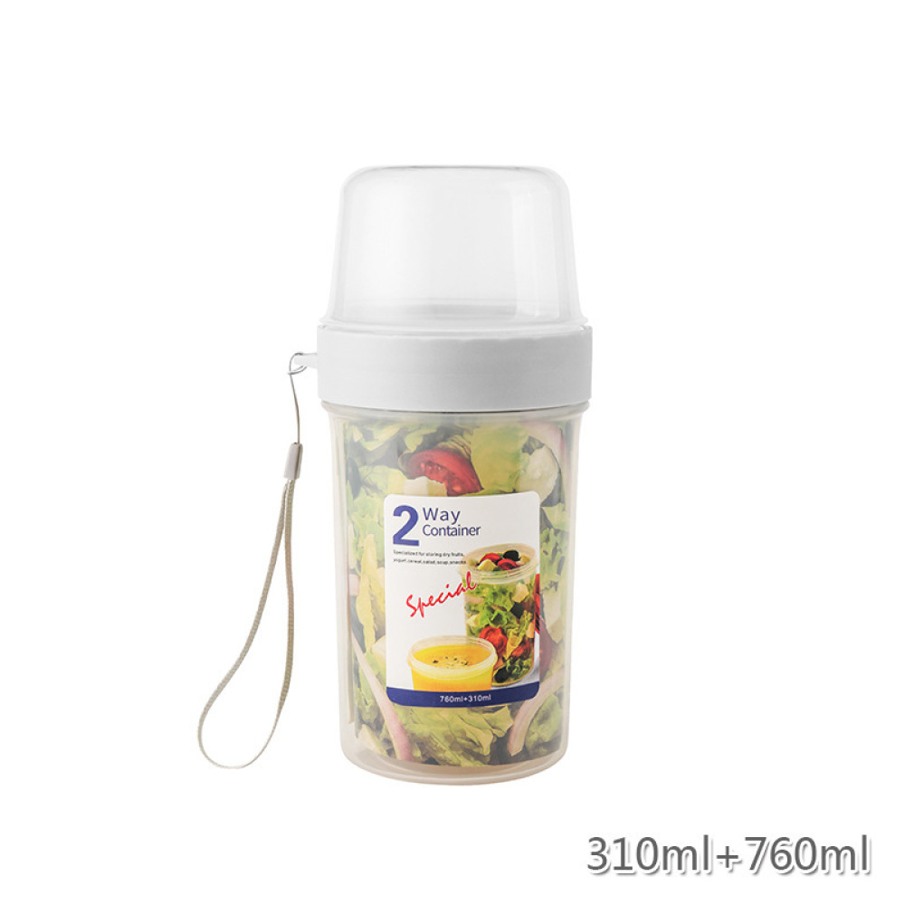 حاوية طعام محمولة مزدوجة الطبق - مراجعة Meal Prep Organizer وسعره